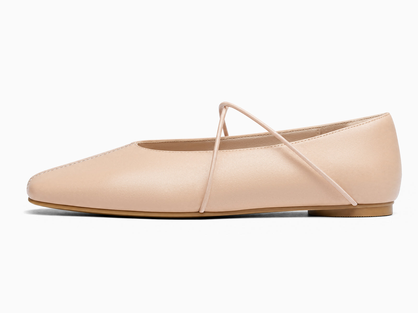 Coutgo Womens Light Khaki Ballet Flats