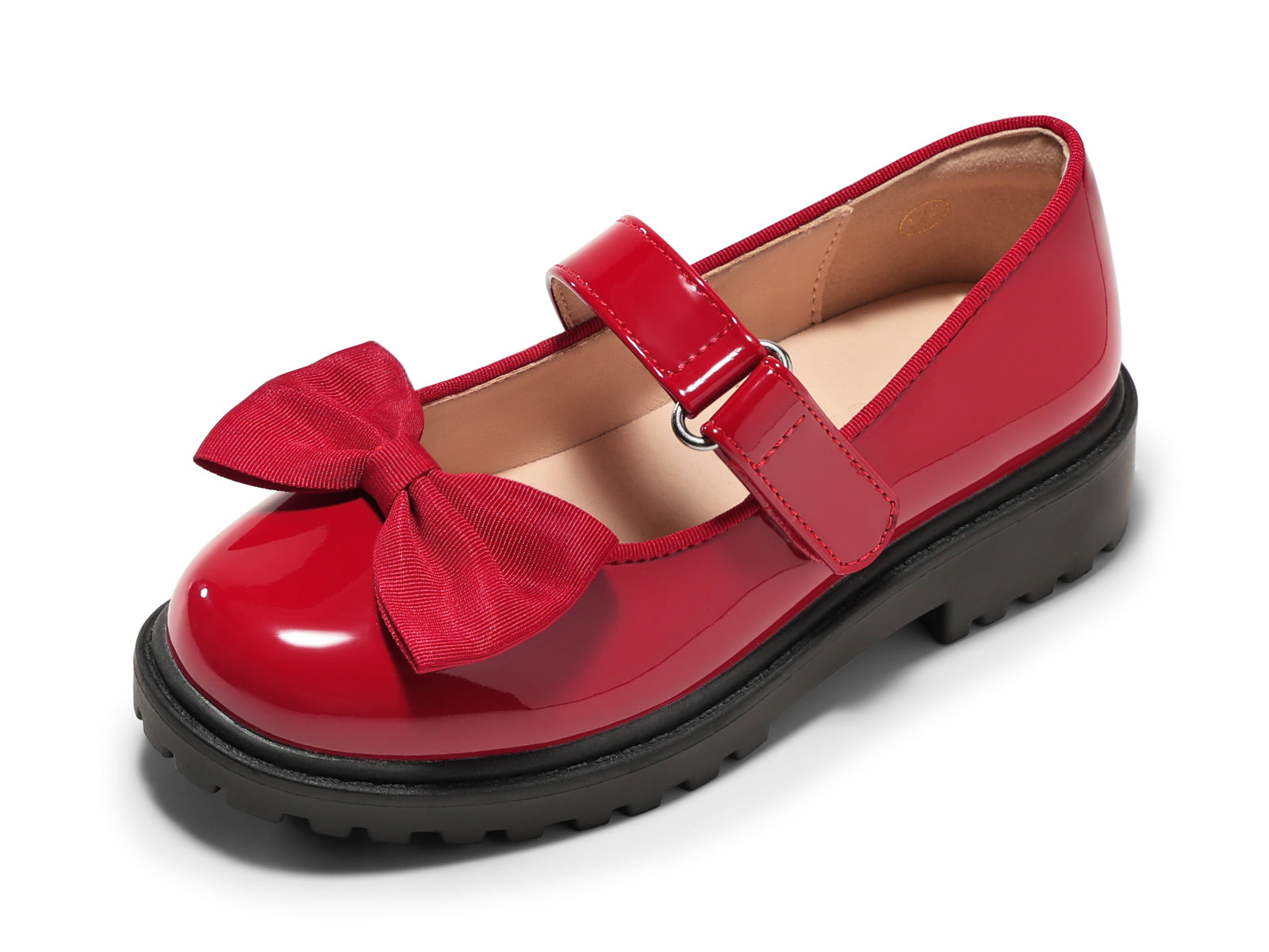 Coutgo Girls Red Mary Jane Dress Shoes