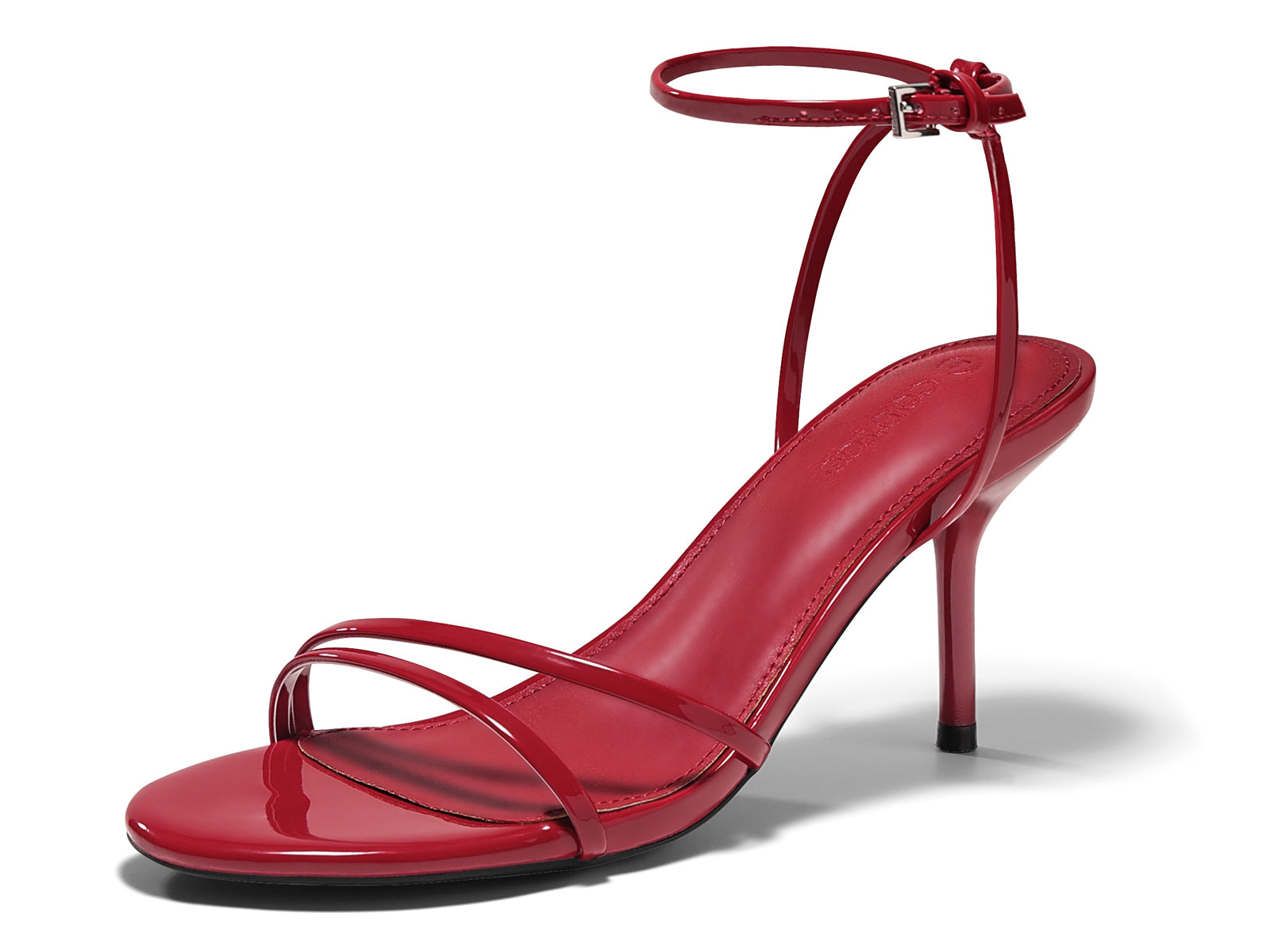 Coutgo Womens Red Strappy High Heels