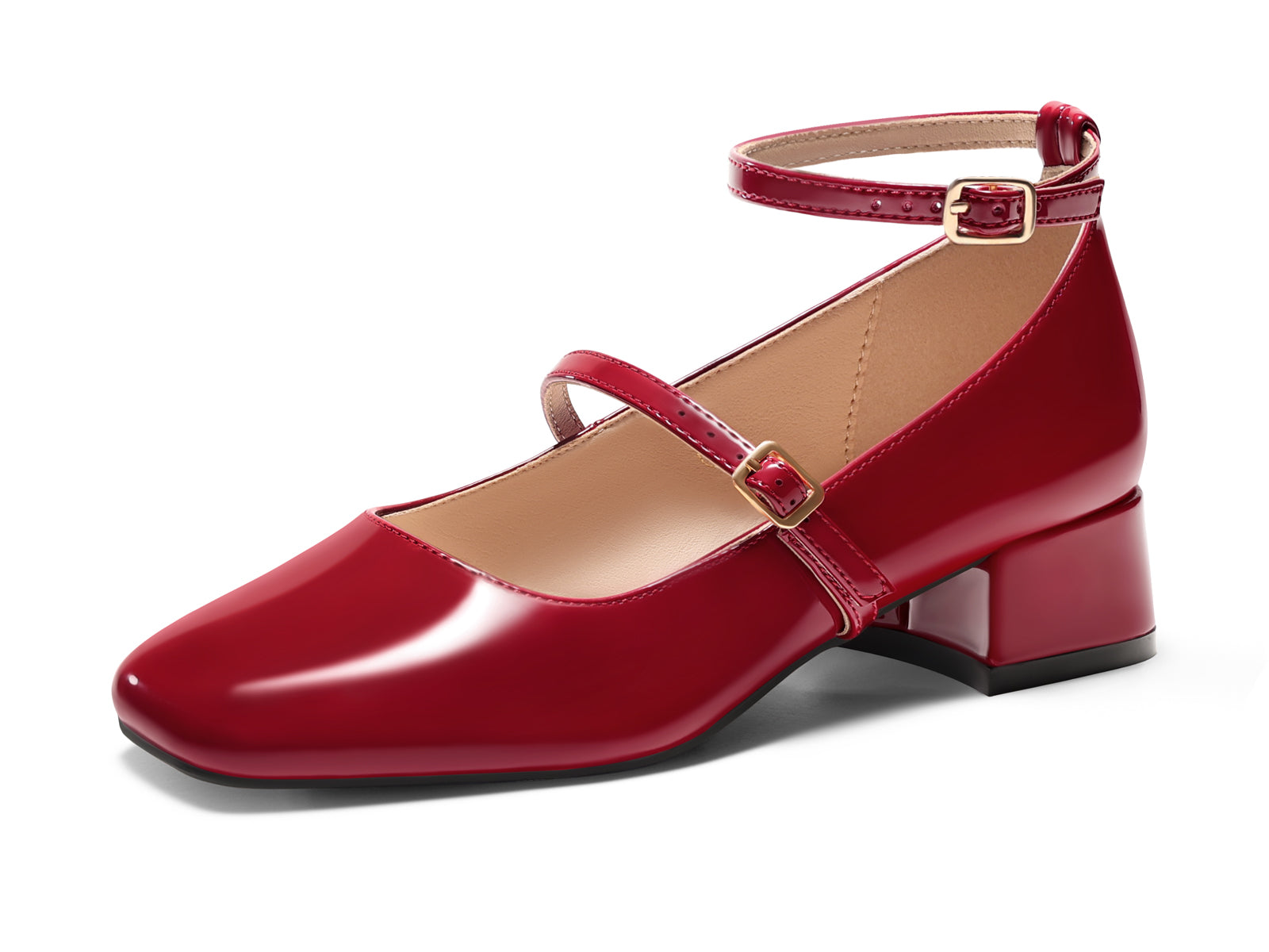 Coutgo Women Red Mary Jane Shoes