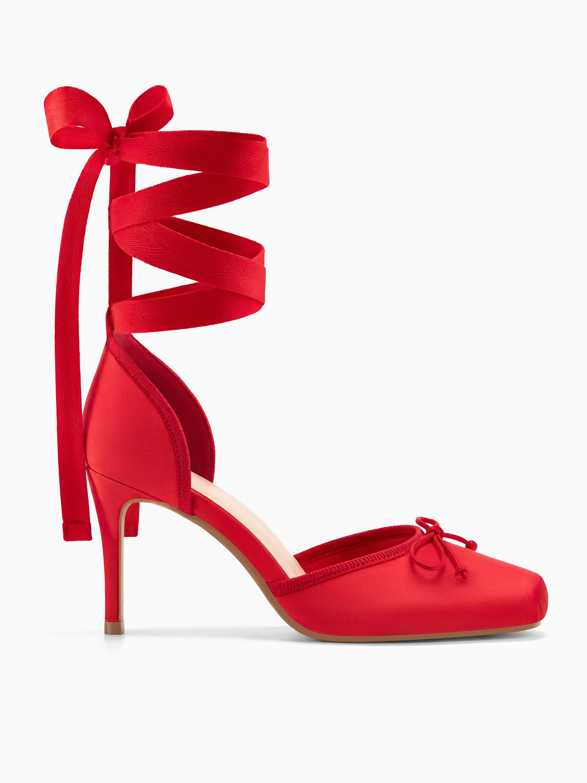 Coutgo Red Womens Pumps Prom Dress Shoes