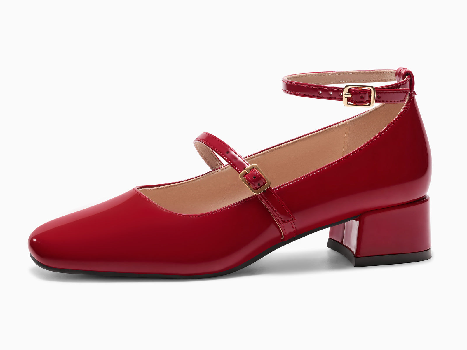 Coutgo Women Red Mary Jane Shoes