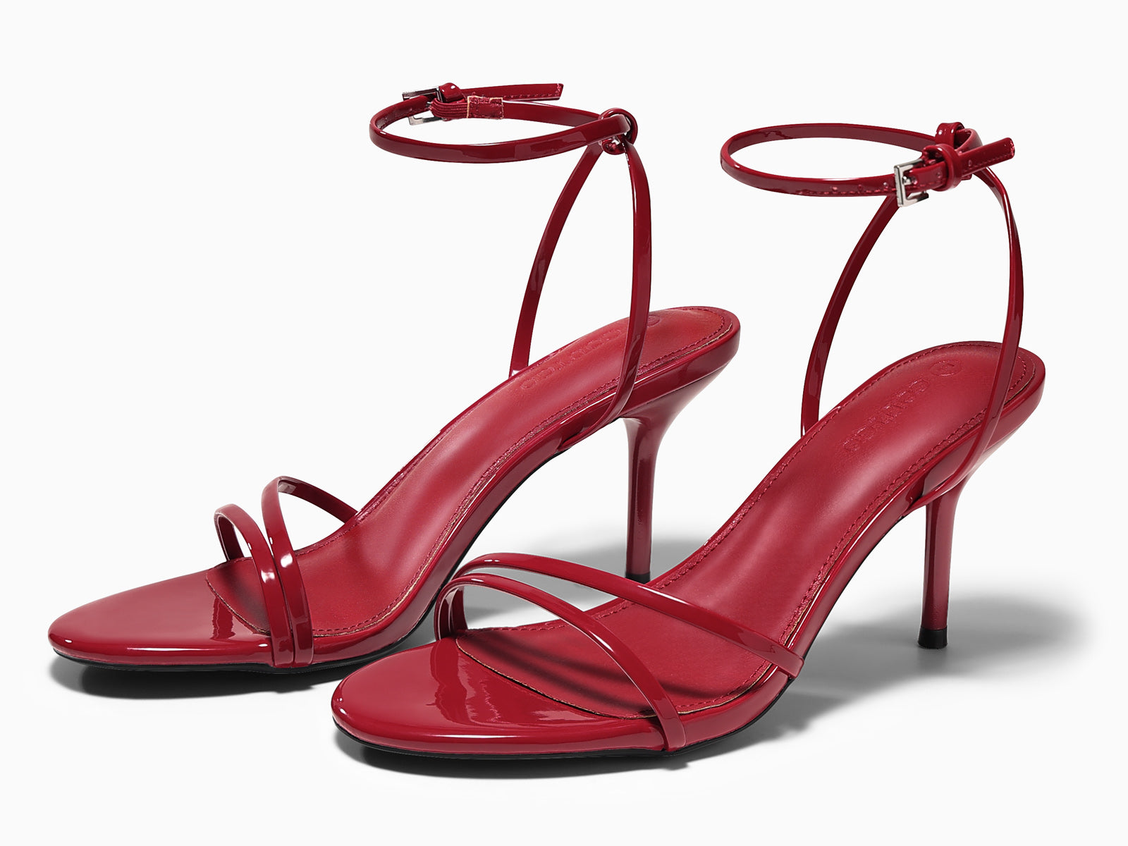 Coutgo Womens Red Strappy High Heels