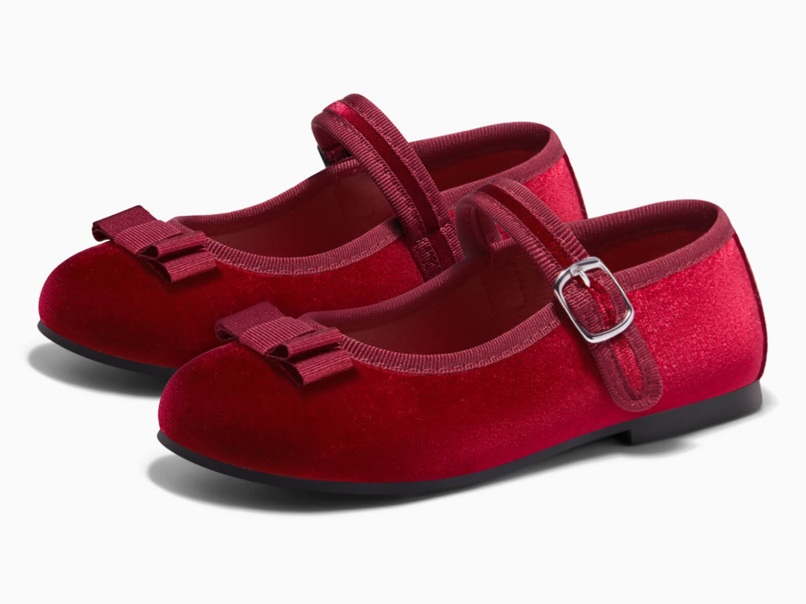 Coutgo Girls Red Mary Jane Dress Shoes
