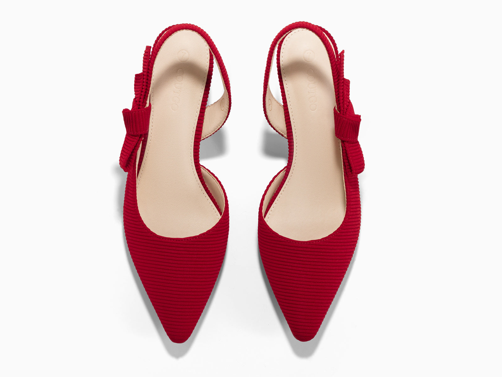 Coutgo Red Womens Slingback Dress Shoes