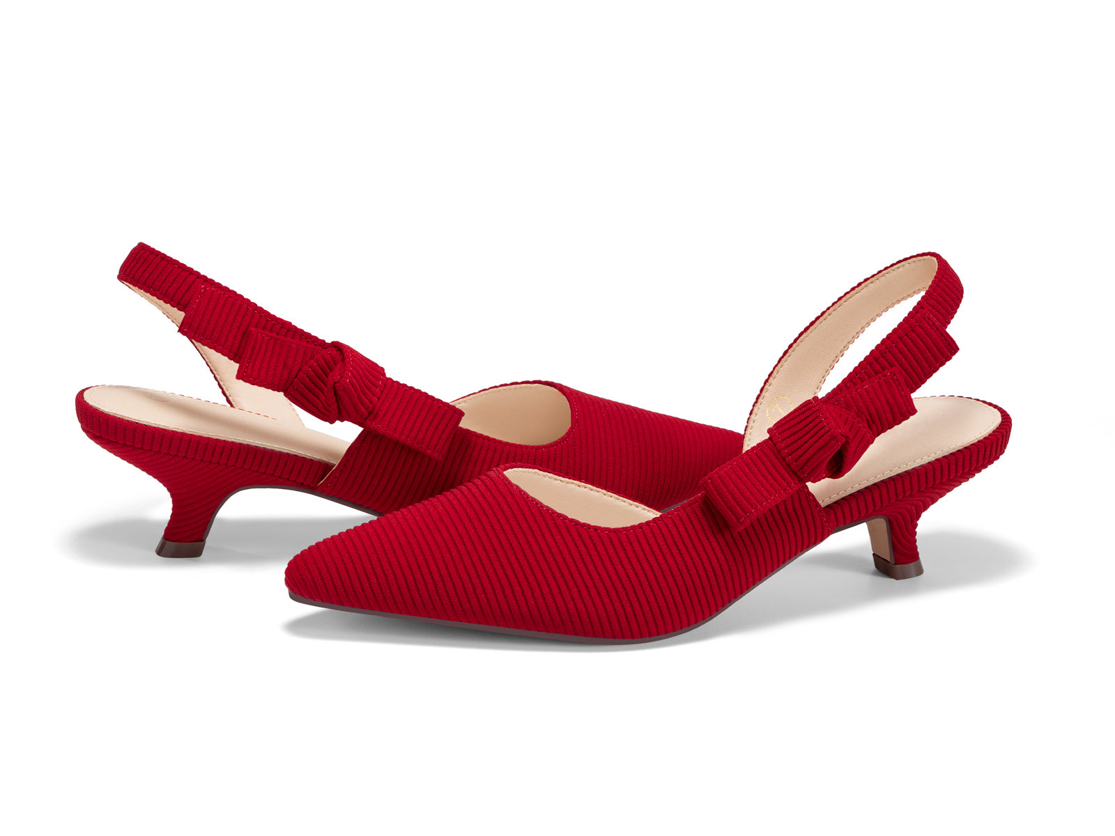 Coutgo Red Womens Slingback Dress Shoes
