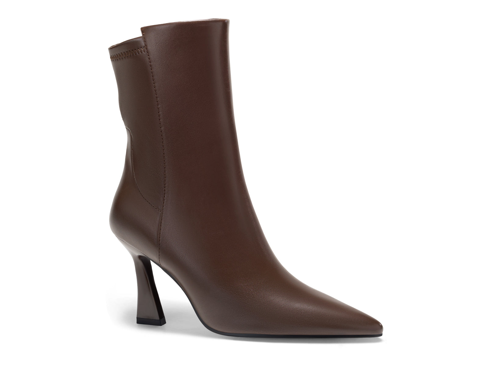 Coutgo Red Brown Womens Ankle Boots