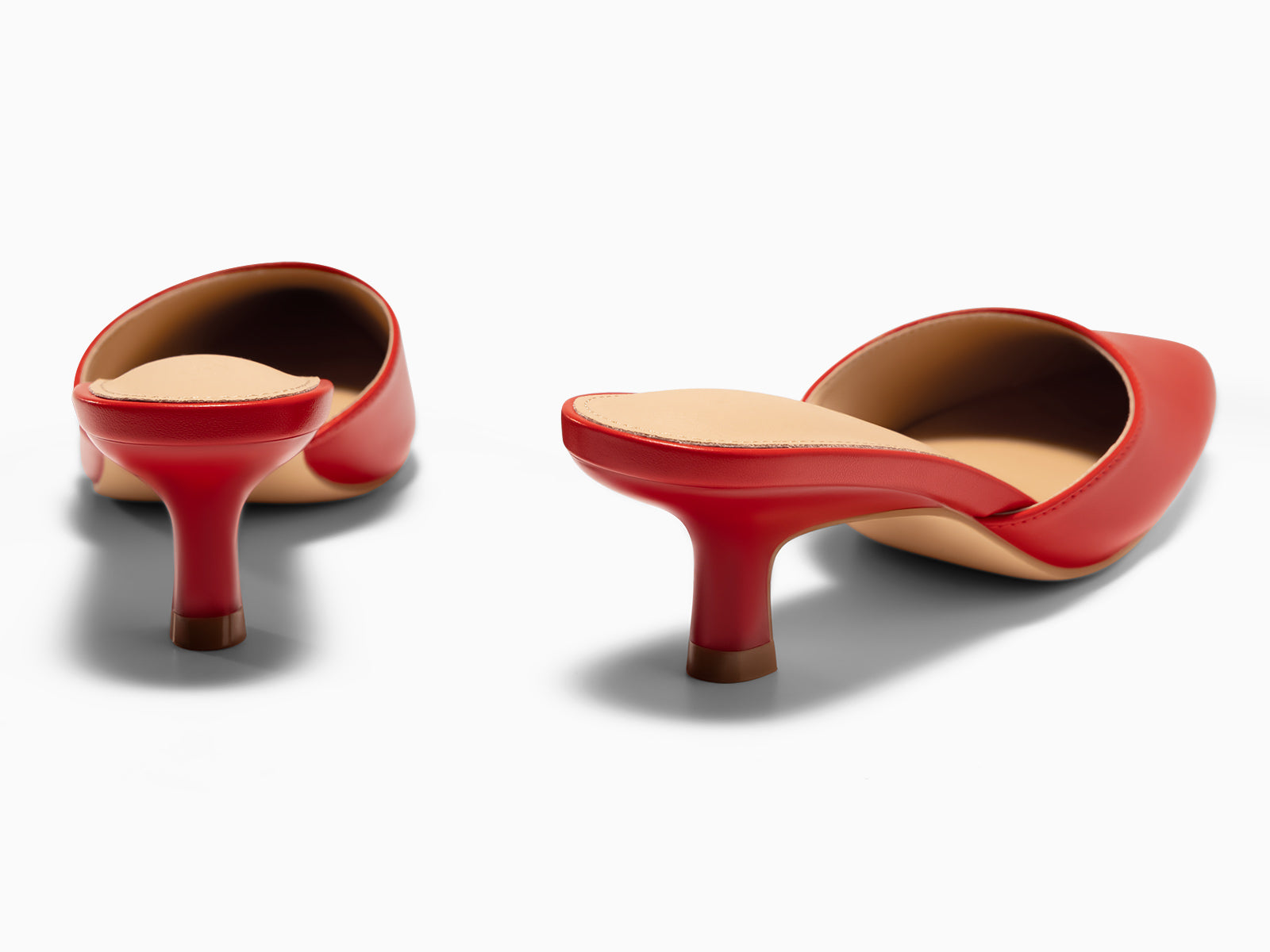 Coutgo Womens Red Kitten Heels