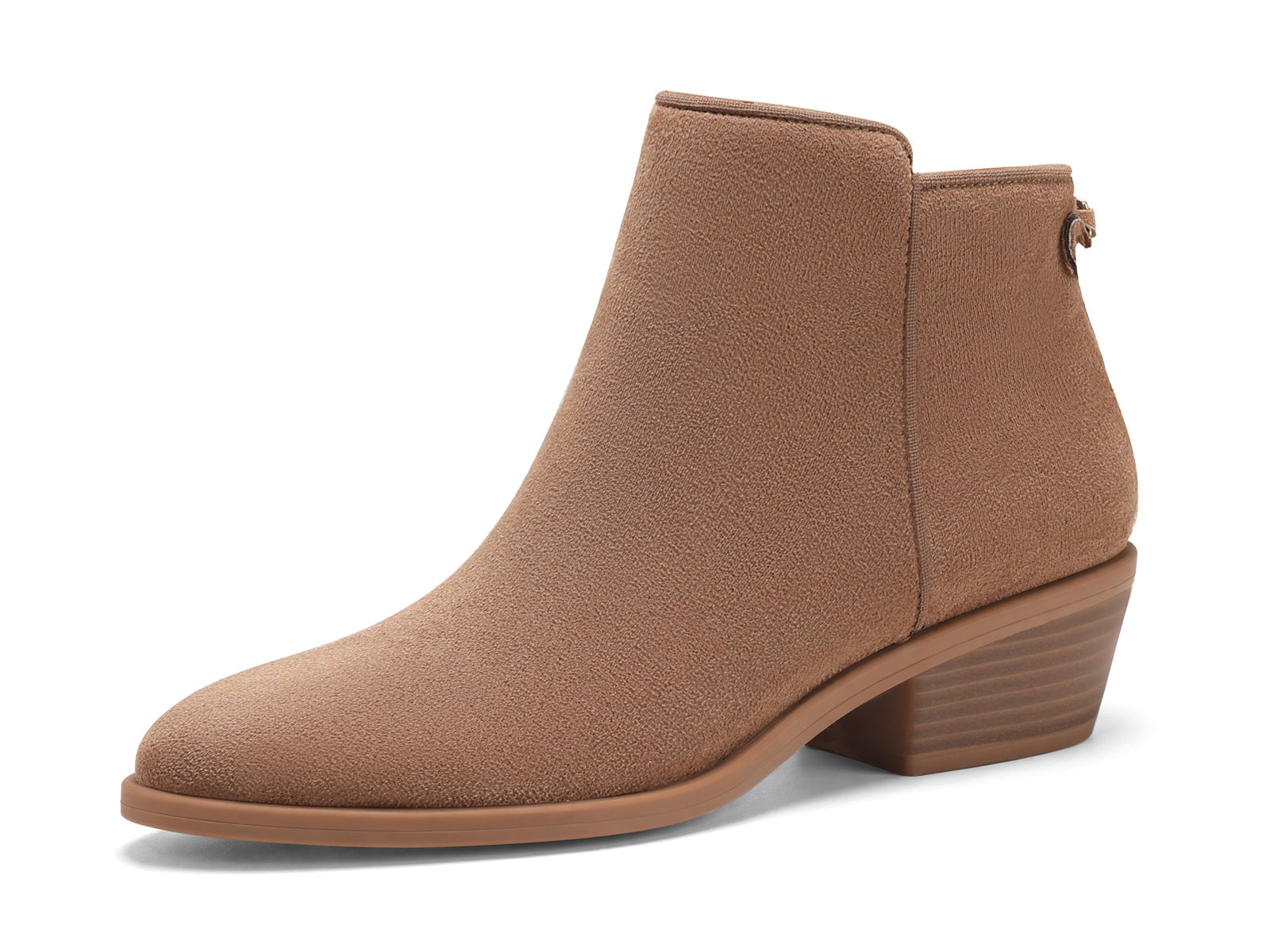 Coutgo Taupe Womens Side Zip Ankle Boots