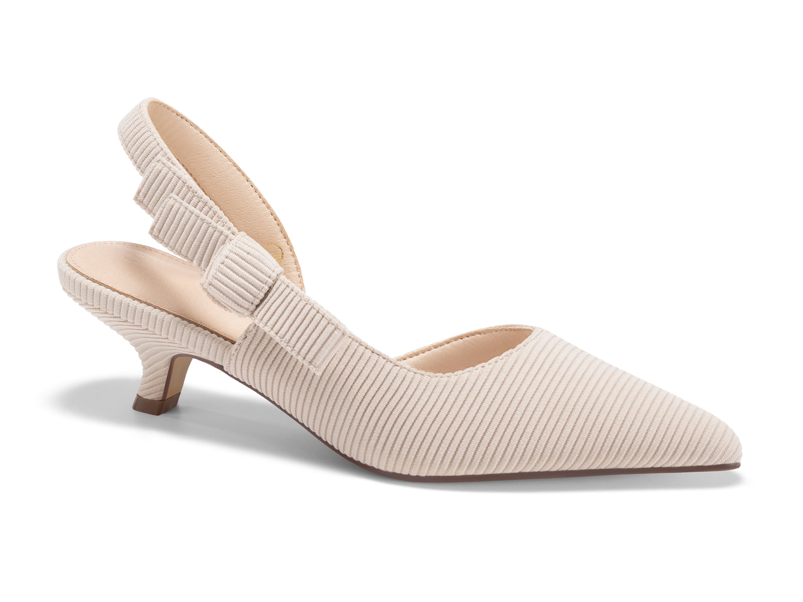 Coutgo Apricot Womens Slingback Dress Shoes