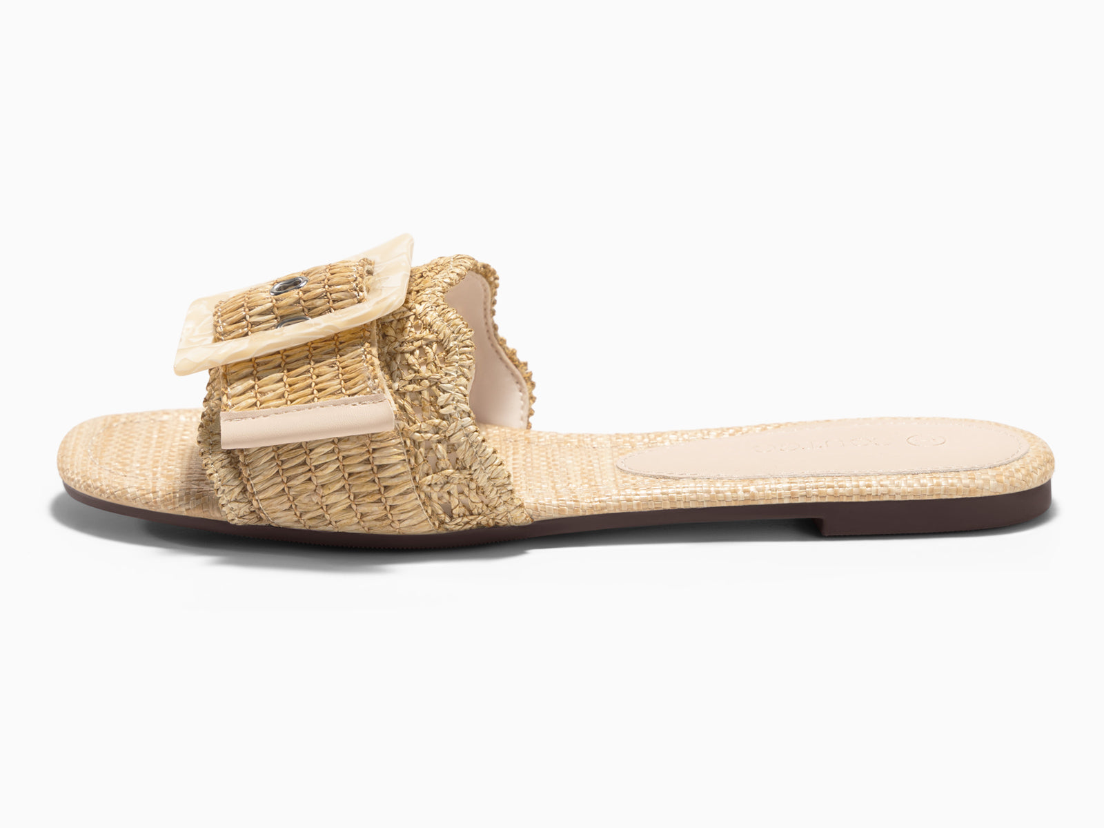 Coutgo Womens Apricot Flat Sandals